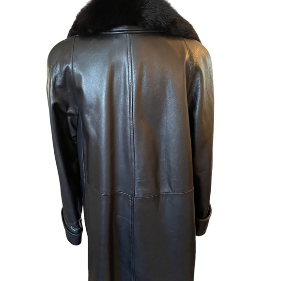 MAVIN Richards black leather coat size medium - Picture 8 of 9